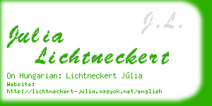 julia lichtneckert business card